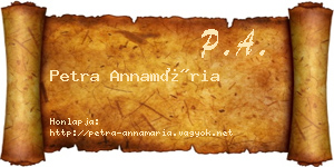 Petra Annamária névjegykártya